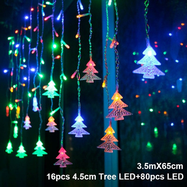 Elk Bell String Light LED Christmas Decor For Home Hanging Garland Christmas Tree Decor Ornament 2019 Navidad Xmas Gift New Year