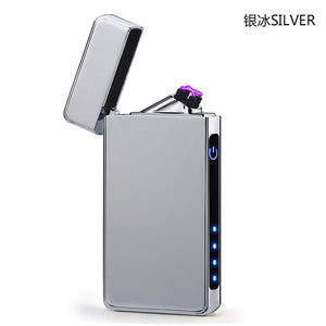 New Double Plasma Arc Lighter Windproof Electronic USB Recharge  Cigarette Smoking Electric Lighter