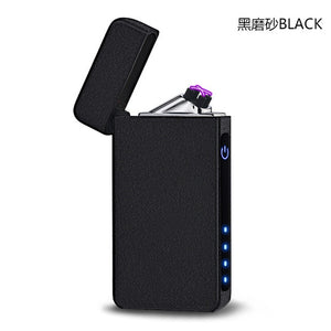 New Double Plasma Arc Lighter Windproof Electronic USB Recharge  Cigarette Smoking Electric Lighter