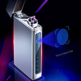 New Double Plasma Arc Lighter Windproof Electronic USB Recharge  Cigarette Smoking Electric Lighter