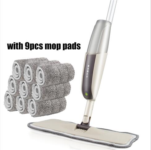 Spray Floor Mop with Reusable Microfiber Pads 360 Degree Handle Mop for Home Kitchen Laminate Wood Ceramic Tiles Floor Cleaning