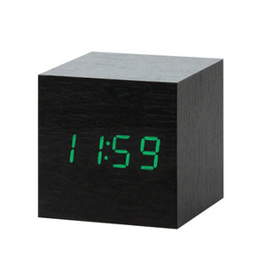 LED Wooden Alarm Clock Watch Table Voice Control Digital Wood Despertador Electronic Desktop USB/AAA Powered Clocks Table Decor