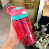 New 500ML 4 Colors Baby Water Bottles Infant Newborn Cup Children Learn Feeding Straw Juice Drinking Bottle BPA Free for Kids